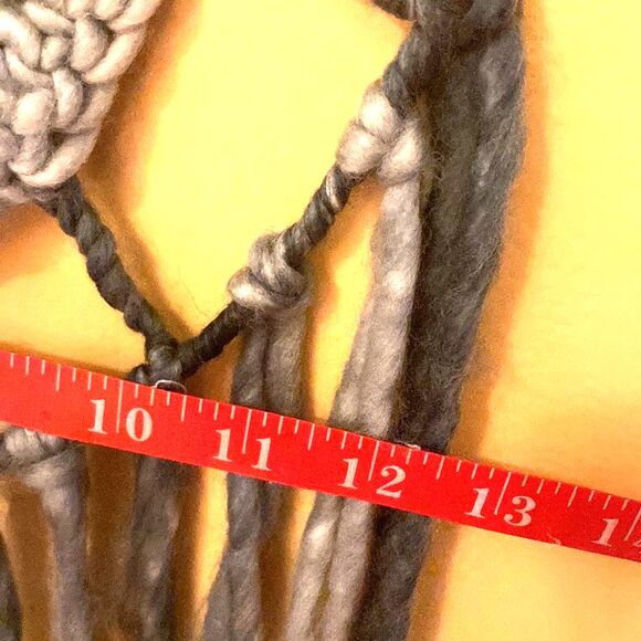 Wall Art Dreamcatcher Tapestry Boho Thick Natural WOOL Blue and Gray 11 x 32 in - Picture 13 of 14